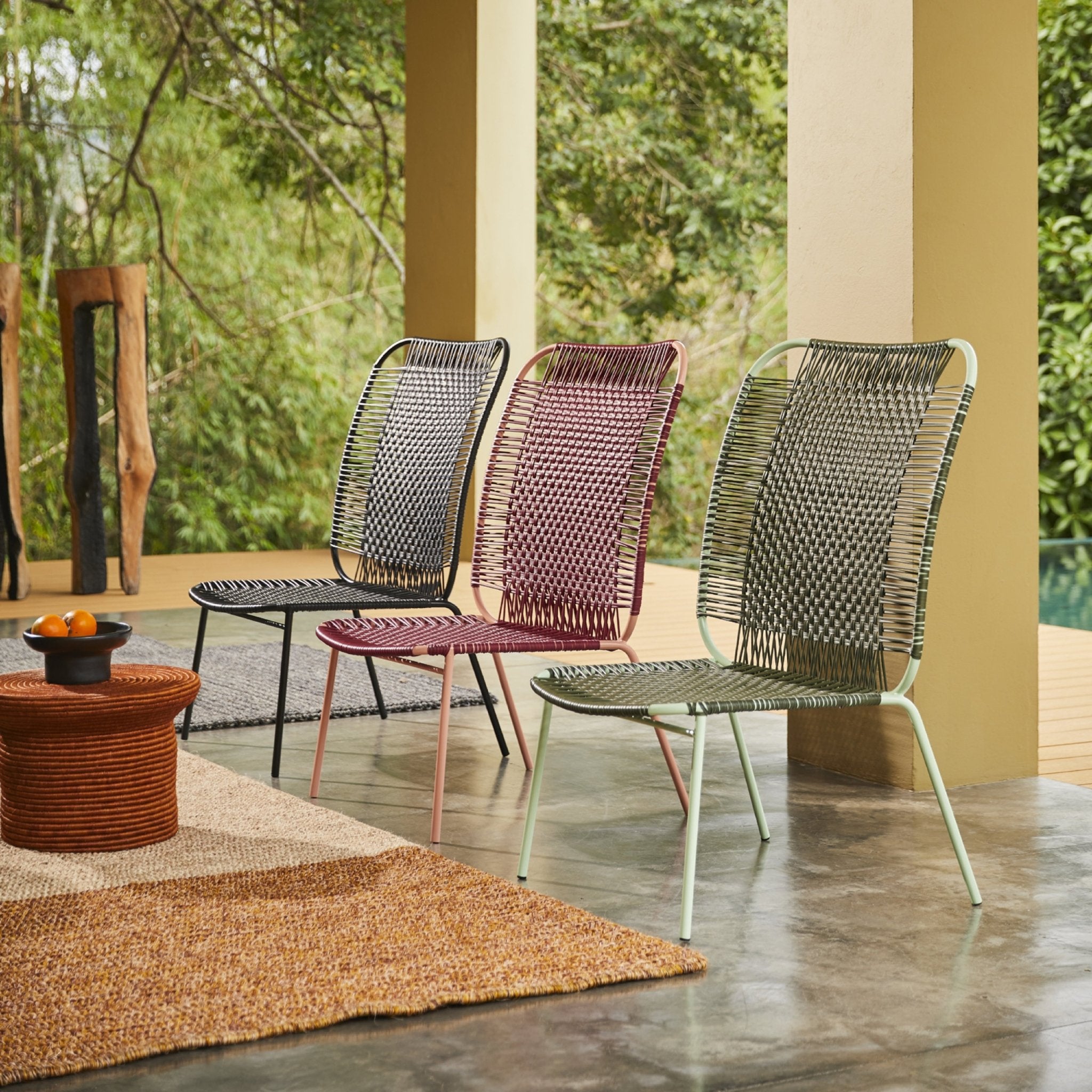 Fauteuil en acier violet Cielo High - Ames - The Cool Republic