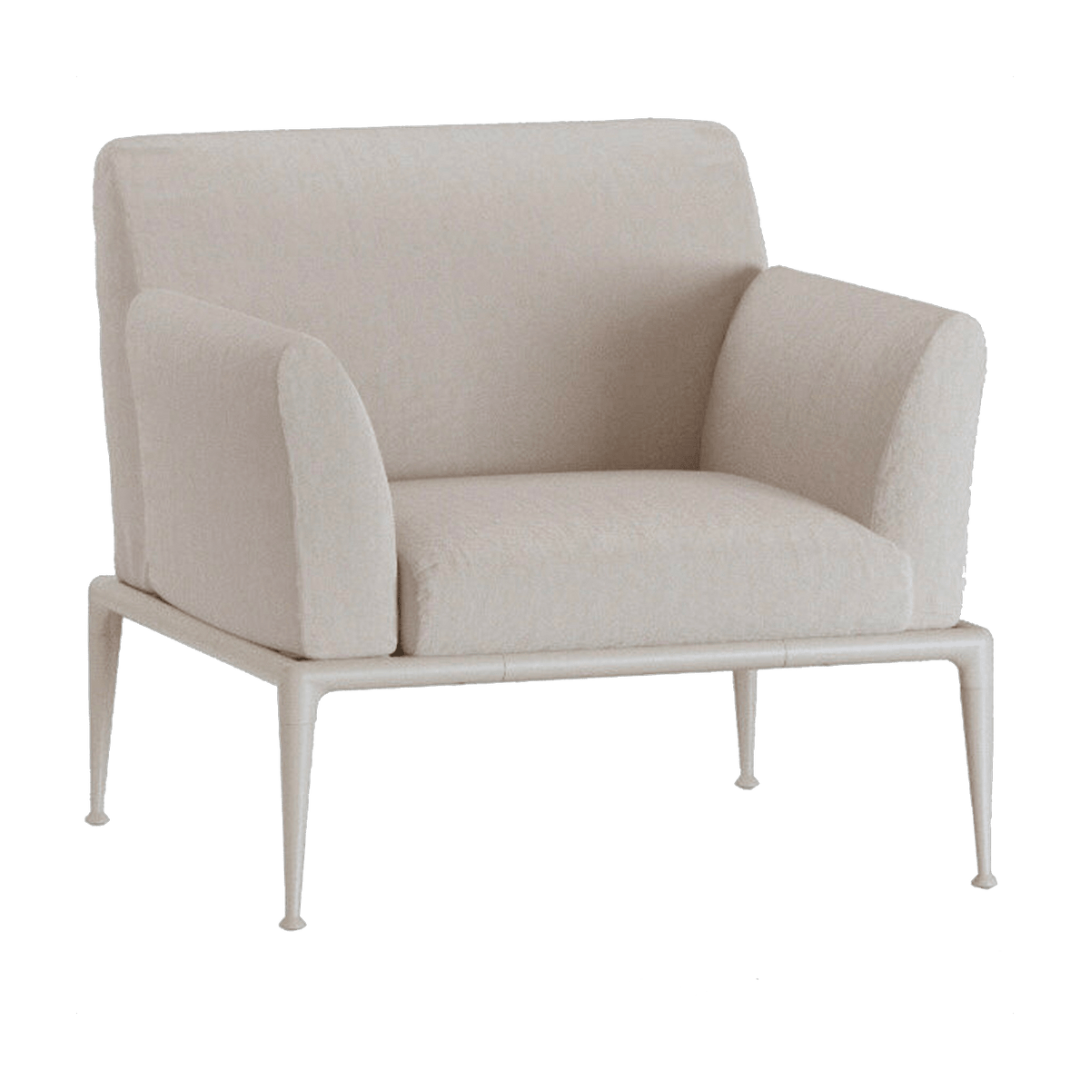 Fauteuil en aluminium blanc crème 85 x 99 cm New Joint - Fast Spa - The Cool Republic