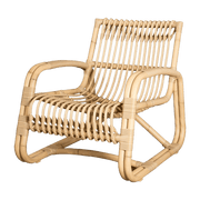 Fauteuil en aluminium et cannage naturel Curve - Cane-Line - The Cool Republic