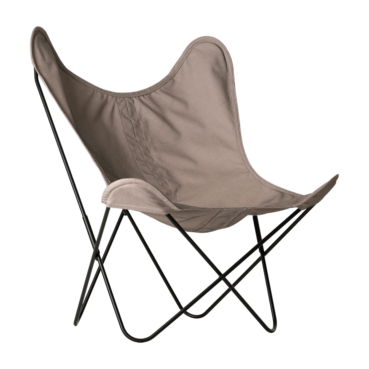Fauteuil en batyline blush et structure en acier noir AA - Airborne - The Cool Republic