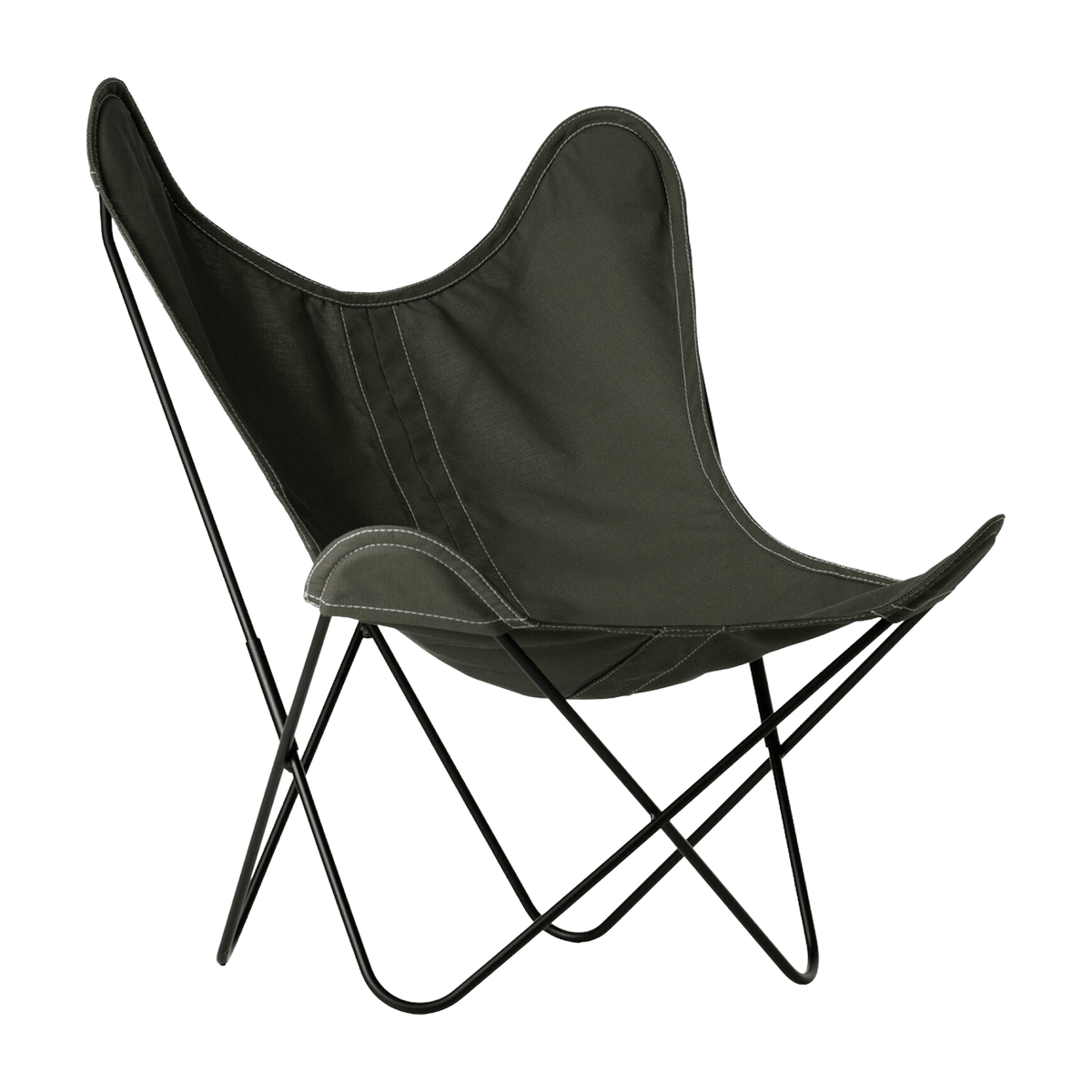 Fauteuil en batyline sous bois et structure en acier noir AA - Airborne - The Cool Republic