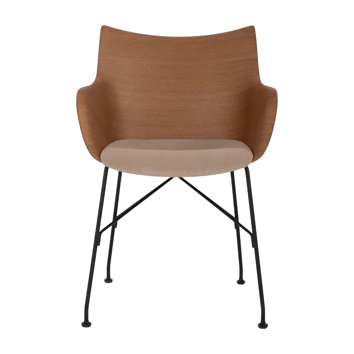 Fauteuil en bois beige Q/Wood - Kartell - The Cool Republic