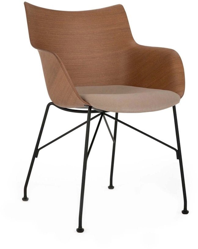 Fauteuil en bois beige Q/Wood - Kartell - The Cool Republic