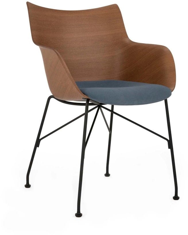 Fauteuil en bois bleu Q/Wood - Kartell - The Cool Republic