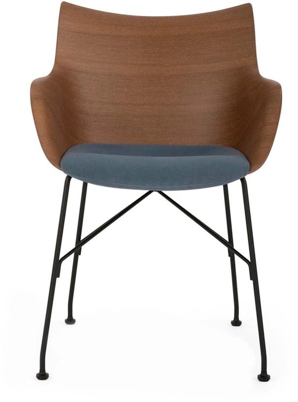 Fauteuil en bois bleu Q/Wood - Kartell - The Cool Republic