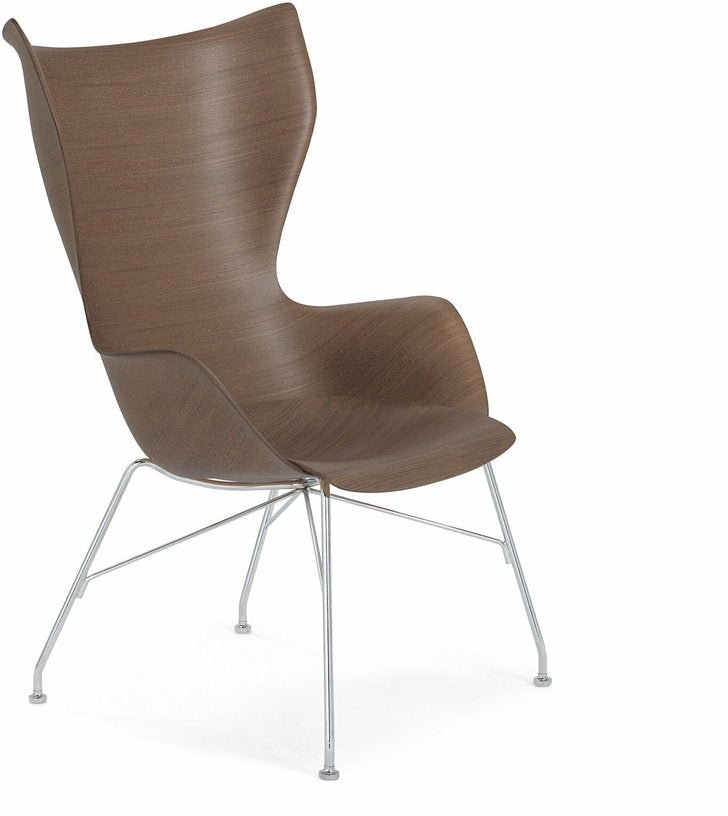 Fauteuil en bois de frêne foncé K/Wood - Kartell - The Cool Republic