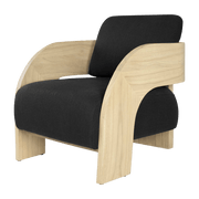 Fauteuil en bois noir et bois Maravi - Versmissen - The Cool Republic
