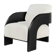Fauteuil en bois noir et écru Maravi - Versmissen - The Cool Republic