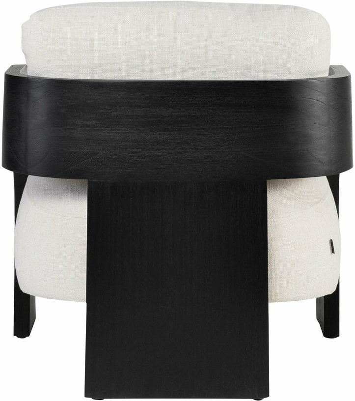 Fauteuil en bois noir et écru Maravi - Versmissen - The Cool Republic