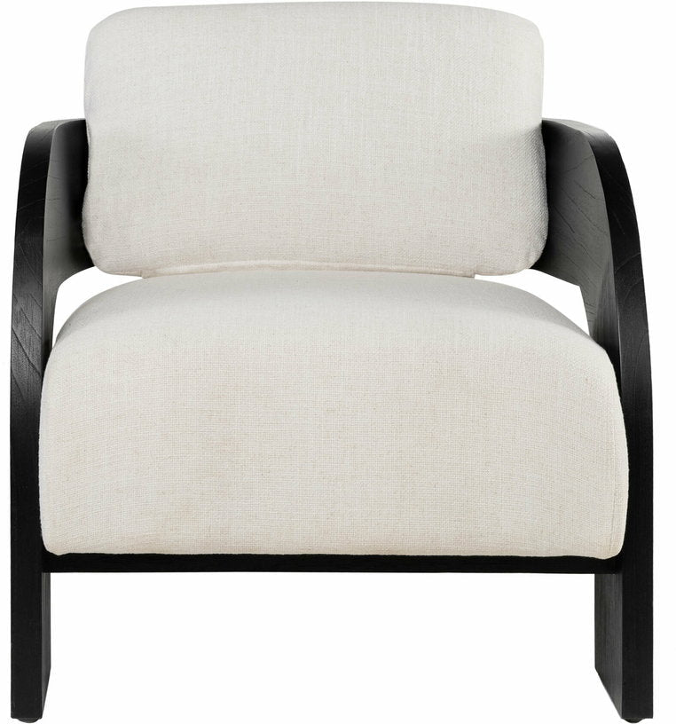 Fauteuil en bois noir et écru Maravi - Versmissen - The Cool Republic