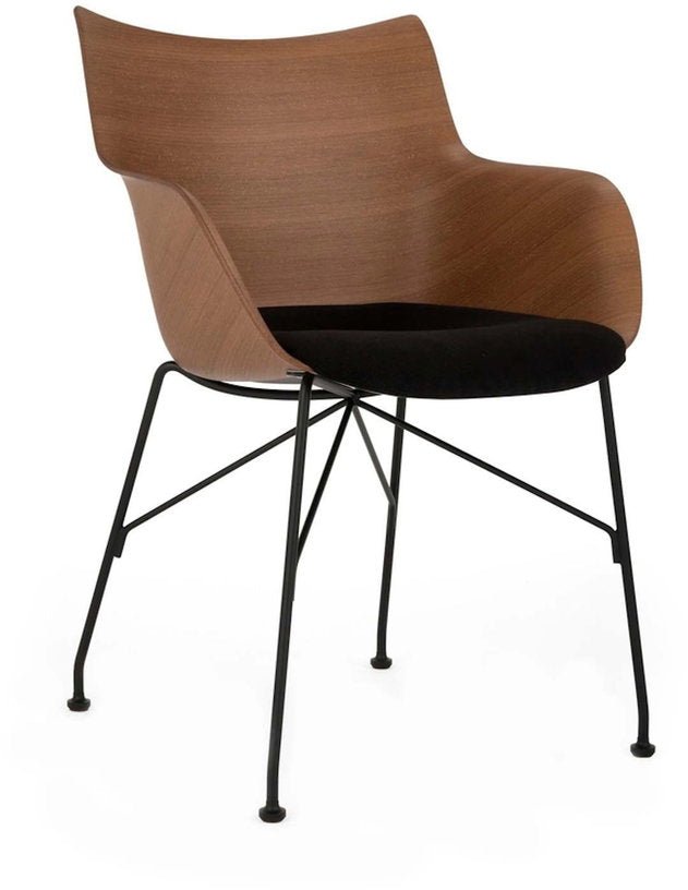 Fauteuil en bois noir Q/Wood - Kartell - The Cool Republic