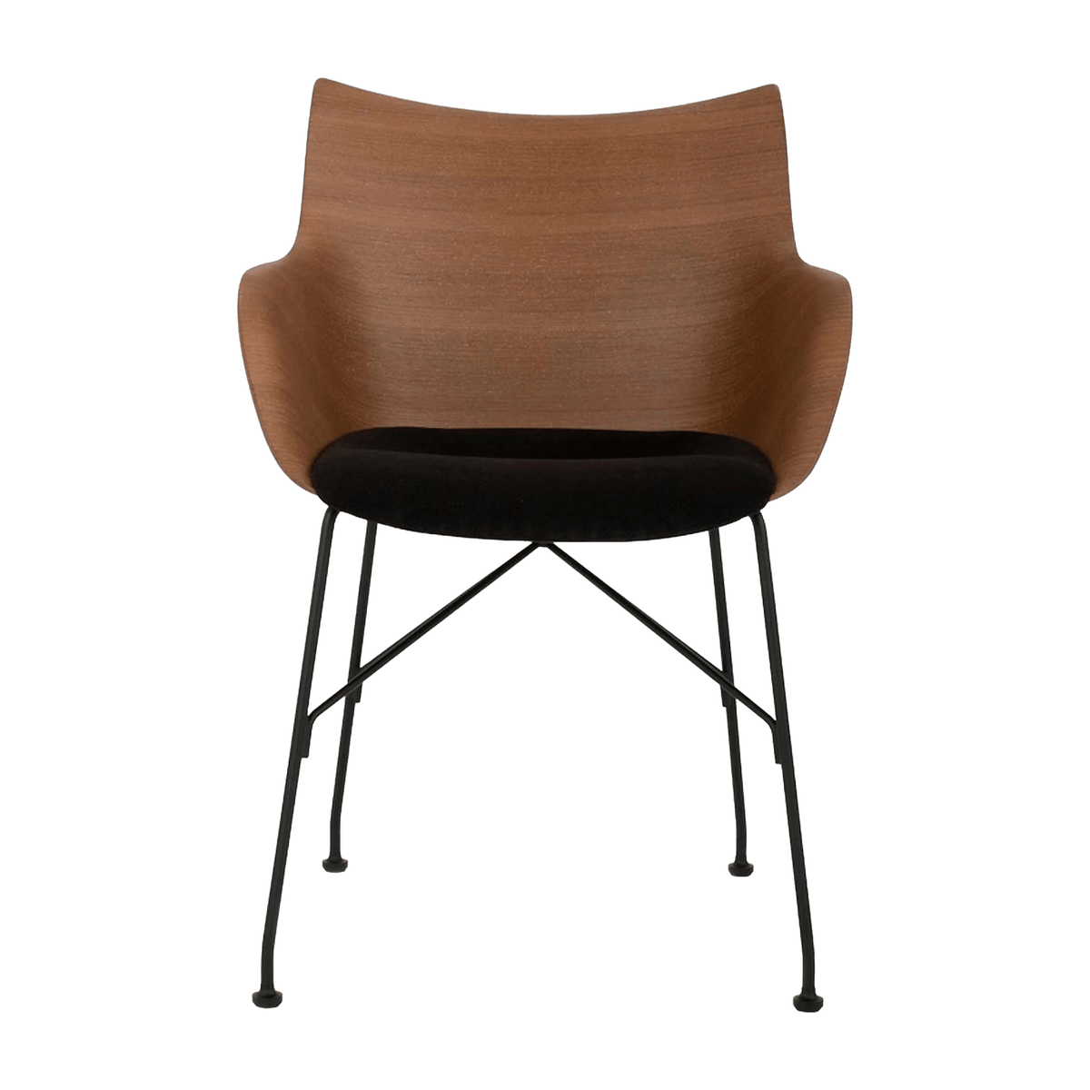 Fauteuil en bois noir Q/Wood - Kartell - The Cool Republic