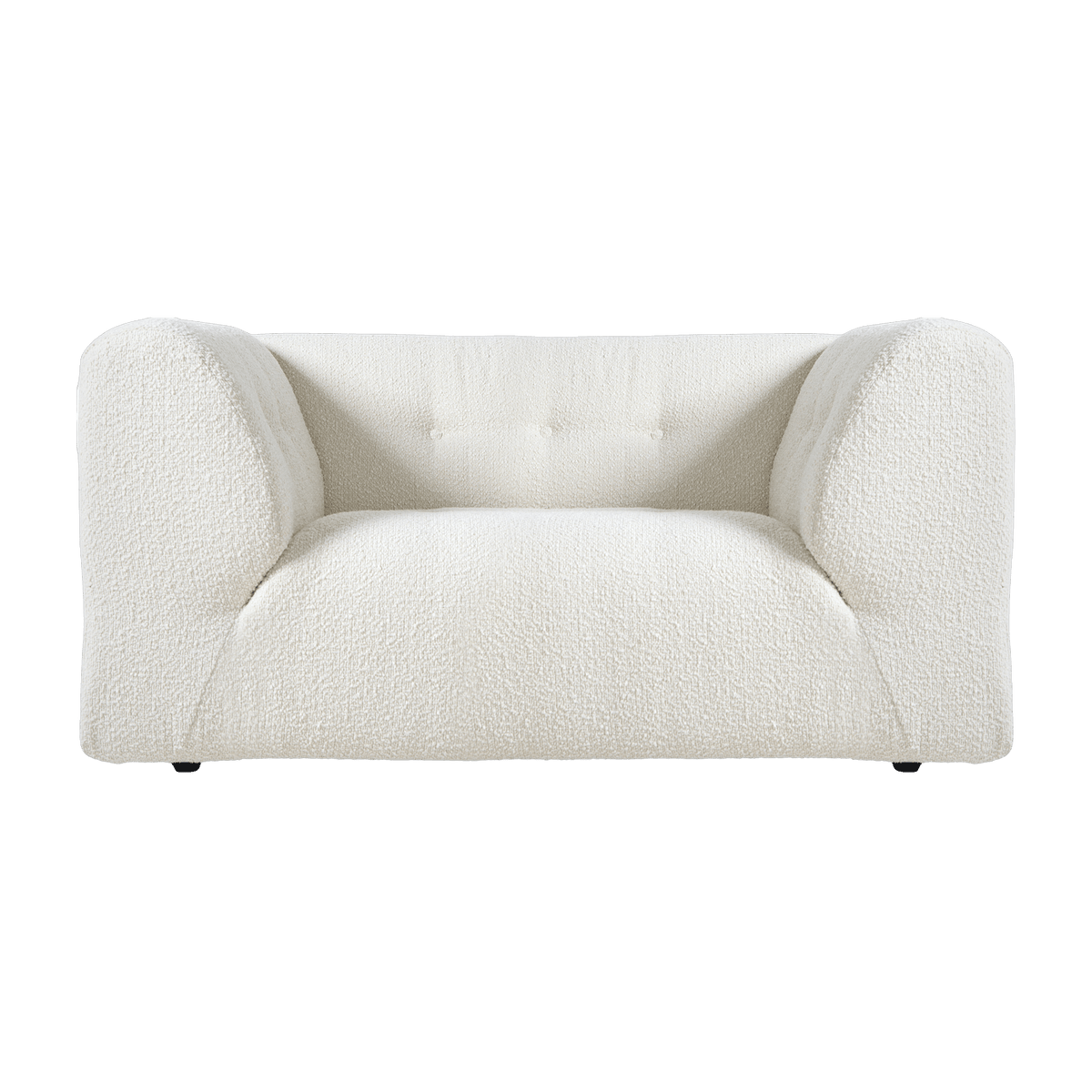 Armchair in cream curly Vint - Hkliving - The Cool Republic