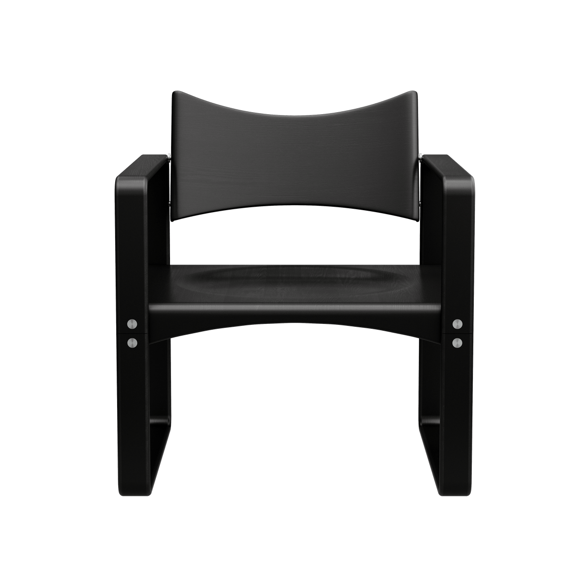 Fauteuil en bouleau laqué noir 65,5x60x74cm 270F - Verpan - The Cool Republic