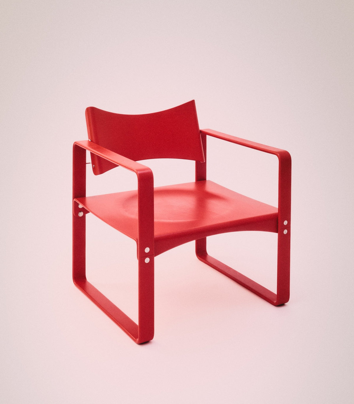 Fauteuil en bouleau laqué rouge 65,5x60x74cm 270F - Verpan - The Cool Republic