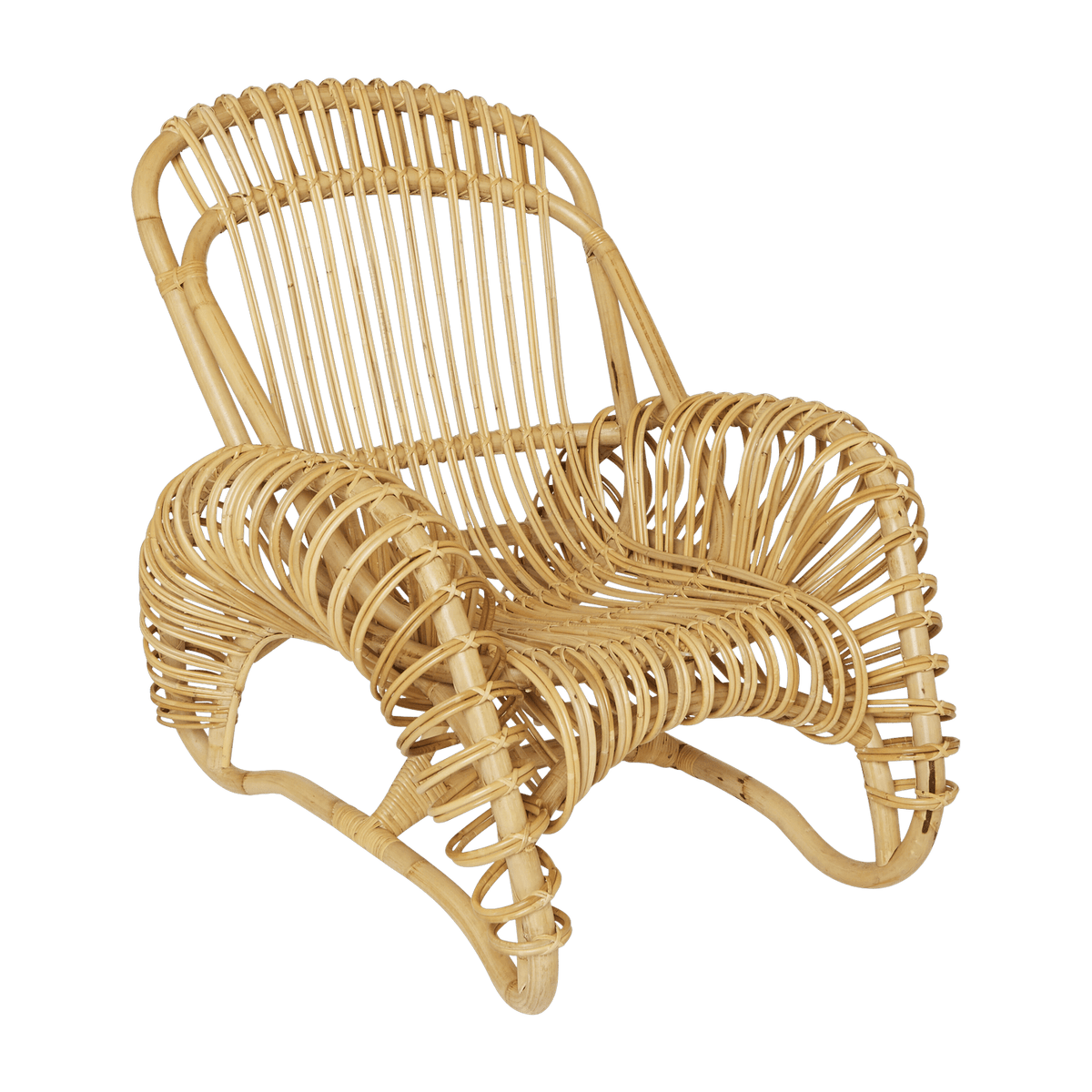 Fauteuil en canne de rotin naturelle Boucle - KOK - The Cool Republic