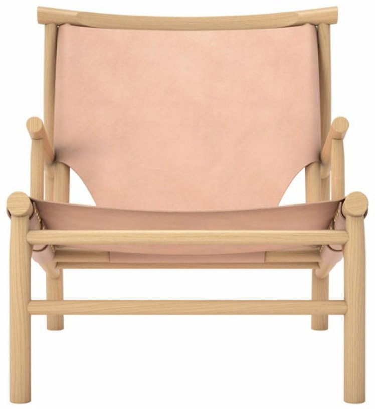 Fauteuil en chêne et cuir naturel Samurai - NORR11 - The Cool Republic