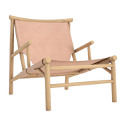 Fauteuil en chêne et cuir naturel Samurai - NORR11 - The Cool Republic
