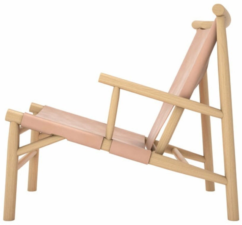 Fauteuil en chêne et cuir naturel Samurai - NORR11 - The Cool Republic