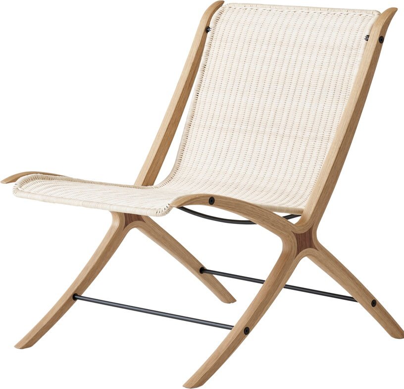 Fauteuil en chêne et rotin avec détails en noyer X HM10 - &Tradition - The Cool Republic