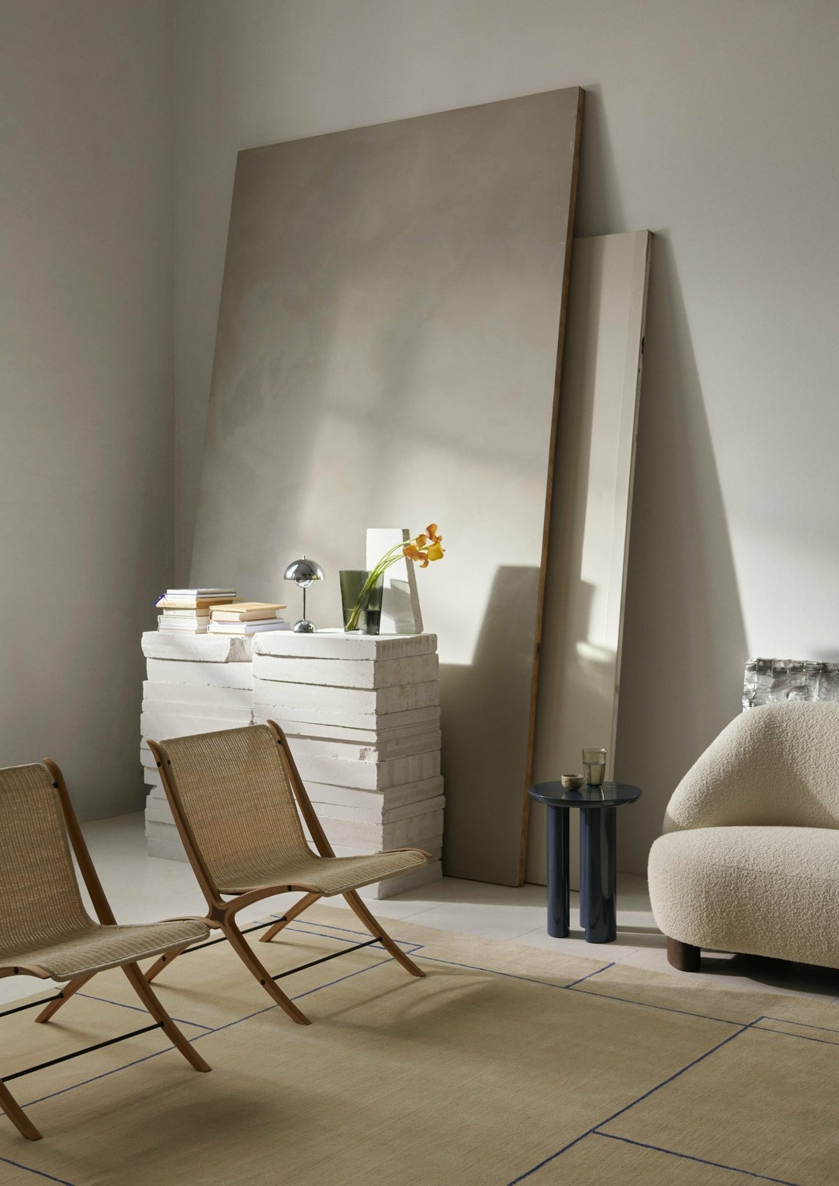 X HM10 Oak and Rattan Chair with Walnut Details - &Tradition - The Cool Republic