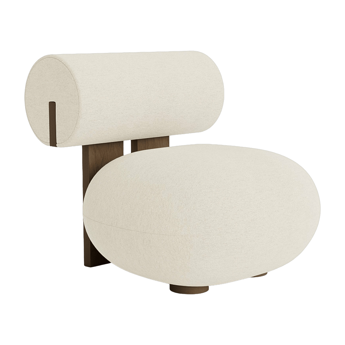 Barnum Col 24 Hippo Lounge chair in light smoked oak with fabric upholstery - NORR11 - The Cool Republic