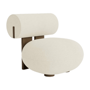 Barnum Col 24 Hippo Lounge chair in light smoked oak with fabric upholstery - NORR11 - The Cool Republic
