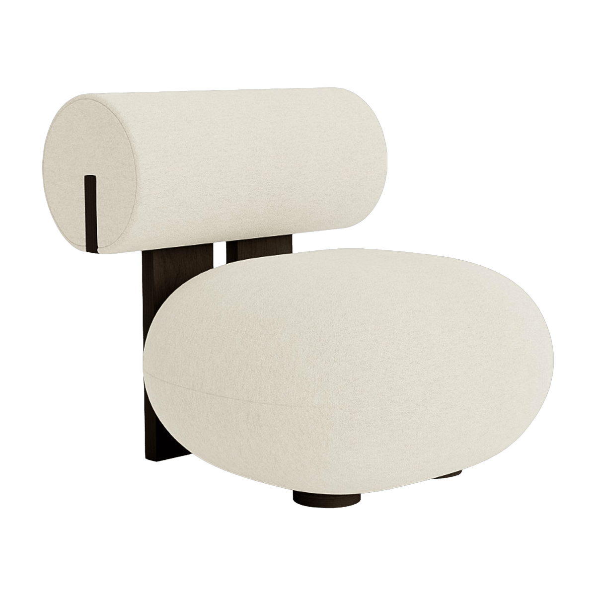 Smoked oak armchair with fabric upholstery Barnum Col 24 Hippo Lounge - NORR11 - The Cool Republic