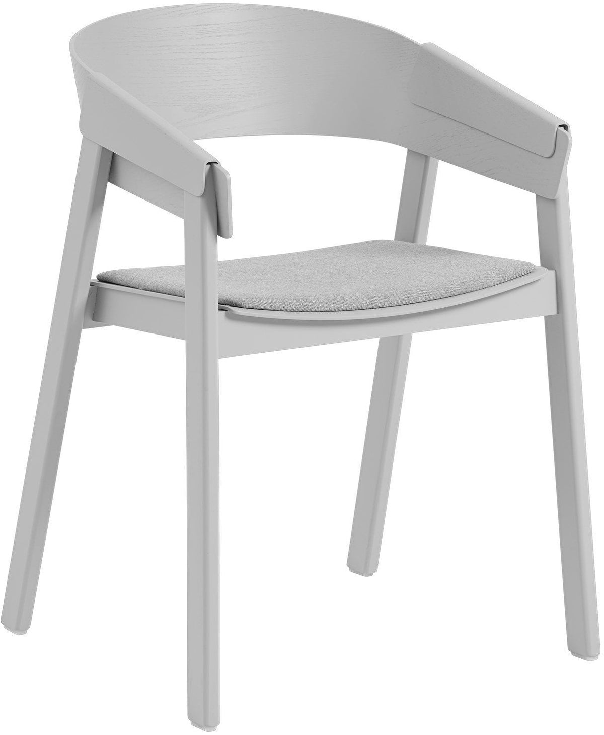 Fauteuil en chêne gris et assise textile Cover - Muuto - The Cool Republic
