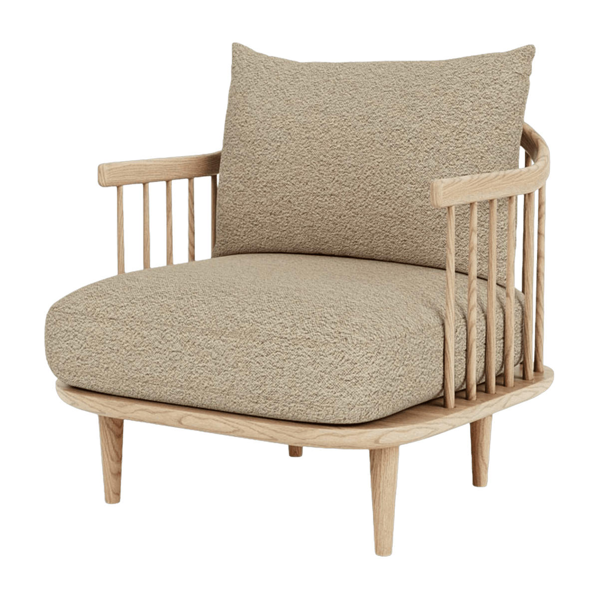 White oiled oak armchair SC10 Fly - &tradition - The Cool Republic