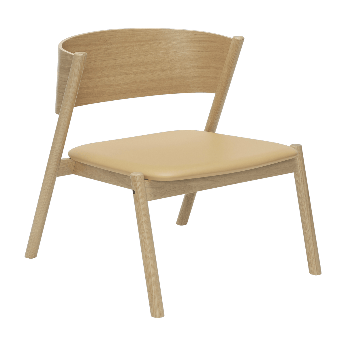Oblique Lounge Chair Seat Natural - Hübsch - The Cool Republic