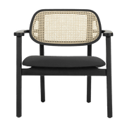 Fauteuil en chêne noir et cannage Titus - Vincent Sheppard - The Cool Republic