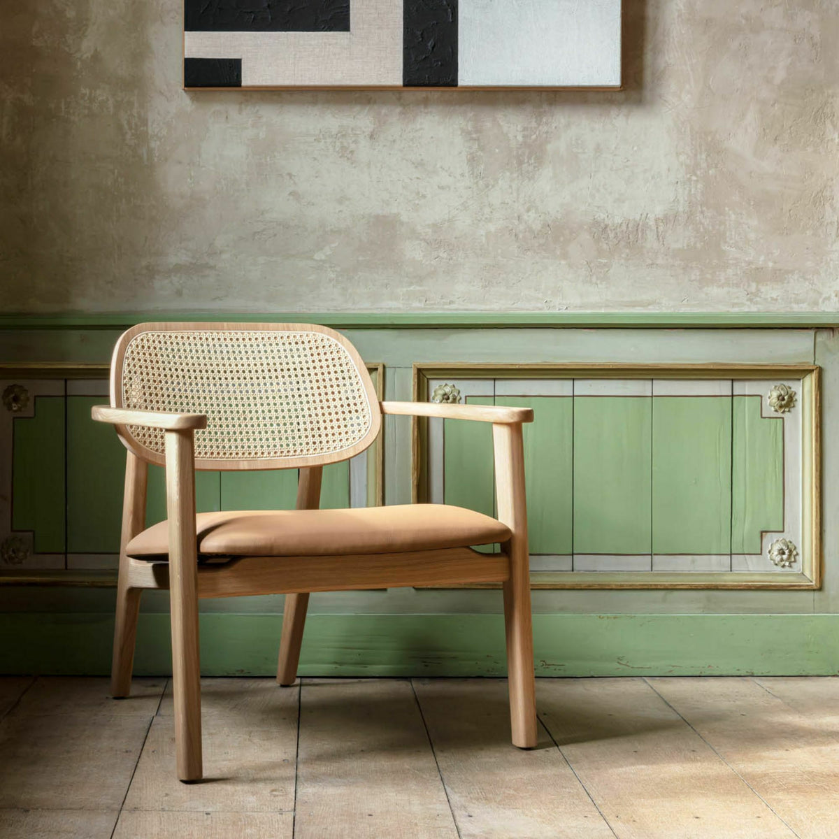 Fauteuil en chêne noir et cannage Titus - Vincent Sheppard - The Cool Republic