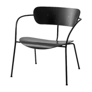 Fauteuil en chêne noir laqué AV5 Pavilion - &tradition - The Cool Republic
