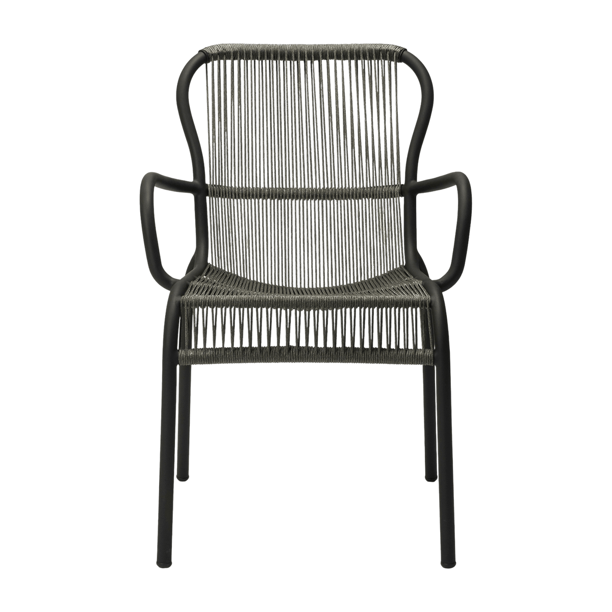 Fauteuil en corde gris foncé 59 x 57 cm Loop - Vincent Sheppard - The Cool Republic