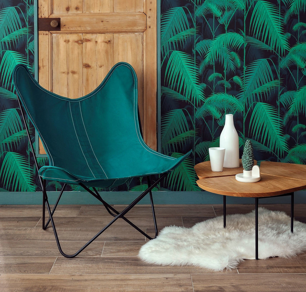 Fauteuil en coton blanc avec structure en acier noir Coton AA - Airborne - The Cool Republic