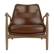 Fauteuil en cuir marron 77 x 80 cm The Seal - Audo - The Cool Republic