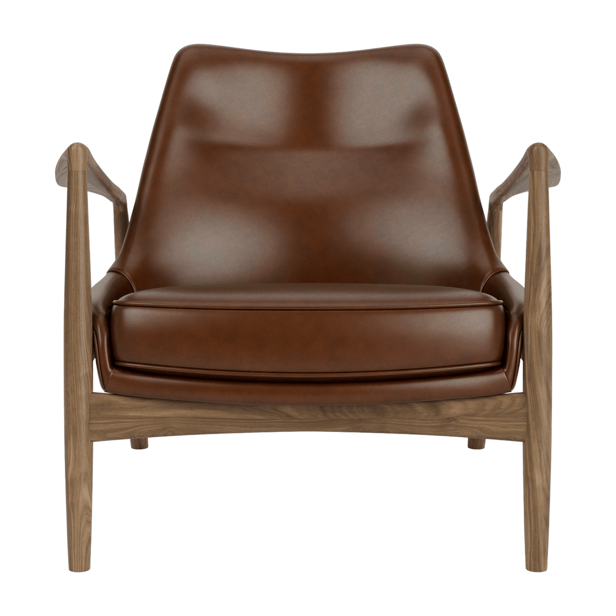 Fauteuil en cuir marron 77 x 80 cm The Seal - Audo - The Cool Republic