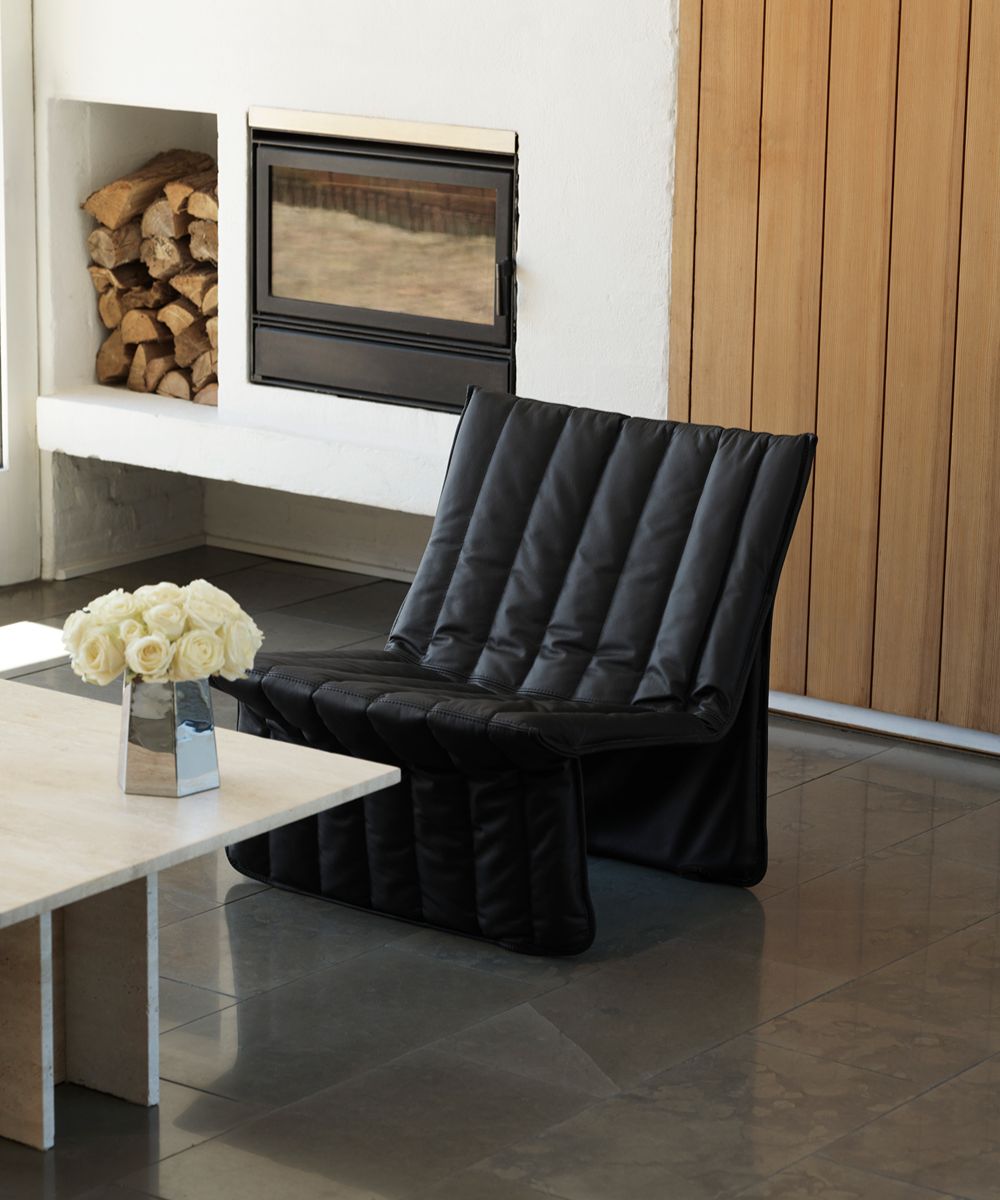 Fauteuil en cuir noir 70x68cm Limit - Normann Copehagen - The Cool Republic