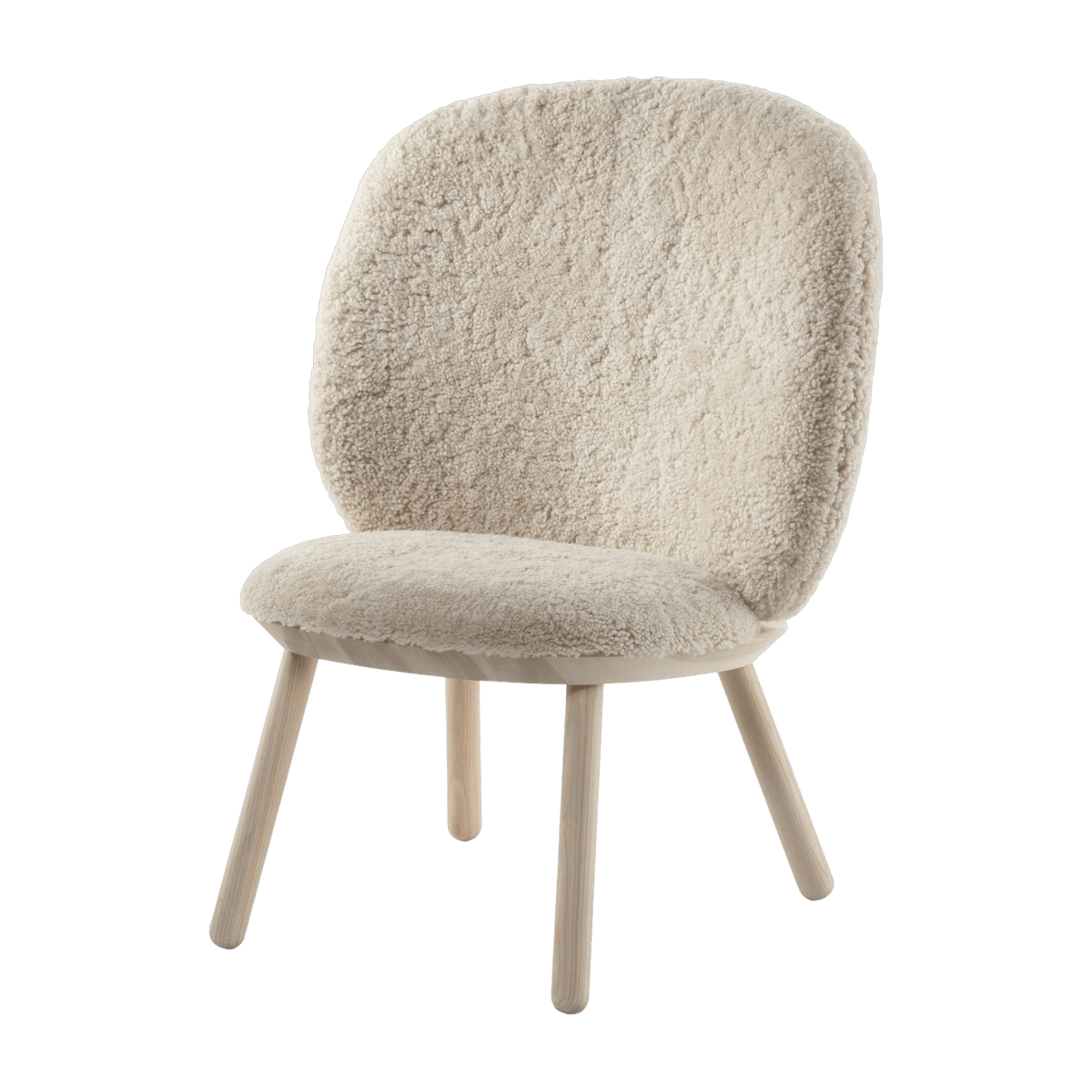 Ash and sheep wool armchair Naïve - Emko - The Cool Republic