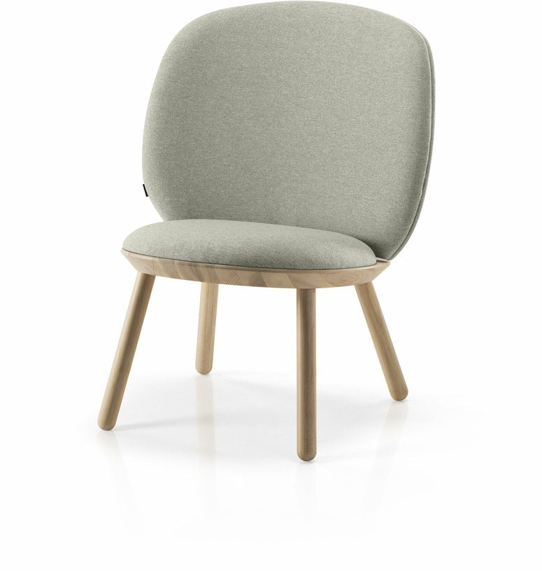 Fauteuil en frêne et tissu beige clair Naïve - Emko - The Cool Republic