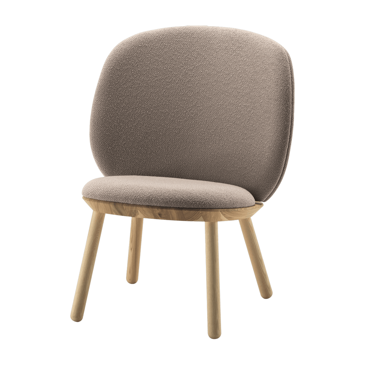 Fauteuil en frêne et tissu beige Naïve - Emko - The Cool Republic