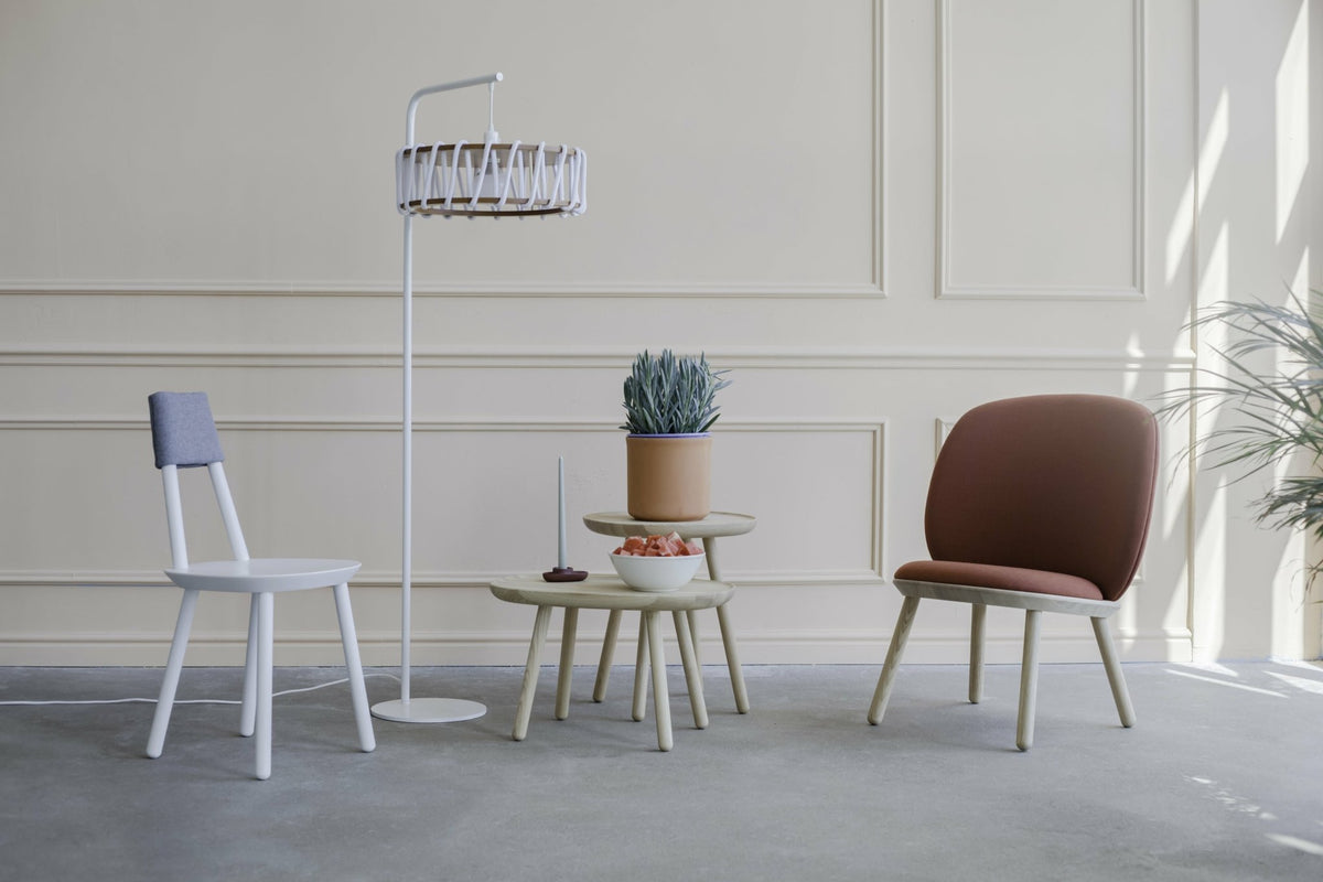 Fauteuil en frêne et tissu gris Naïve - Emko - The Cool Republic