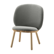 Fauteuil en frêne et tissu gris Naïve - Emko - The Cool Republic