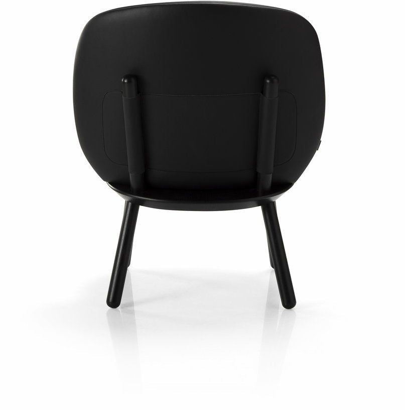 Fauteuil en frêne noir et cuir noir Naïve - Emko - The Cool Republic