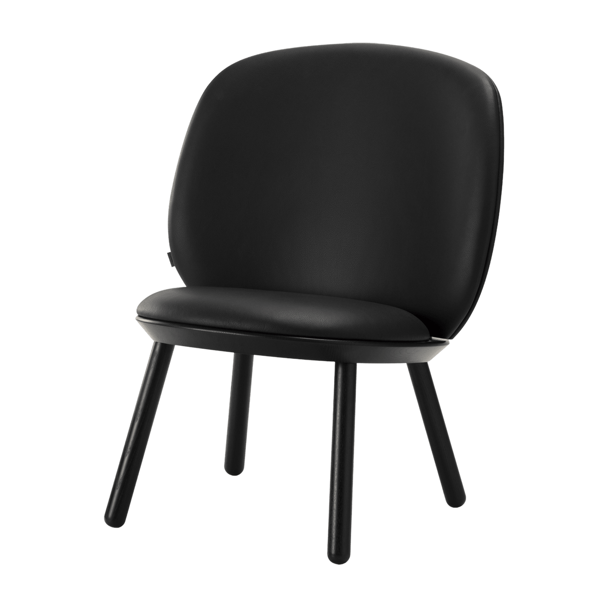 Black ash and black leather armchair Naïve - Emko - The Cool Republic