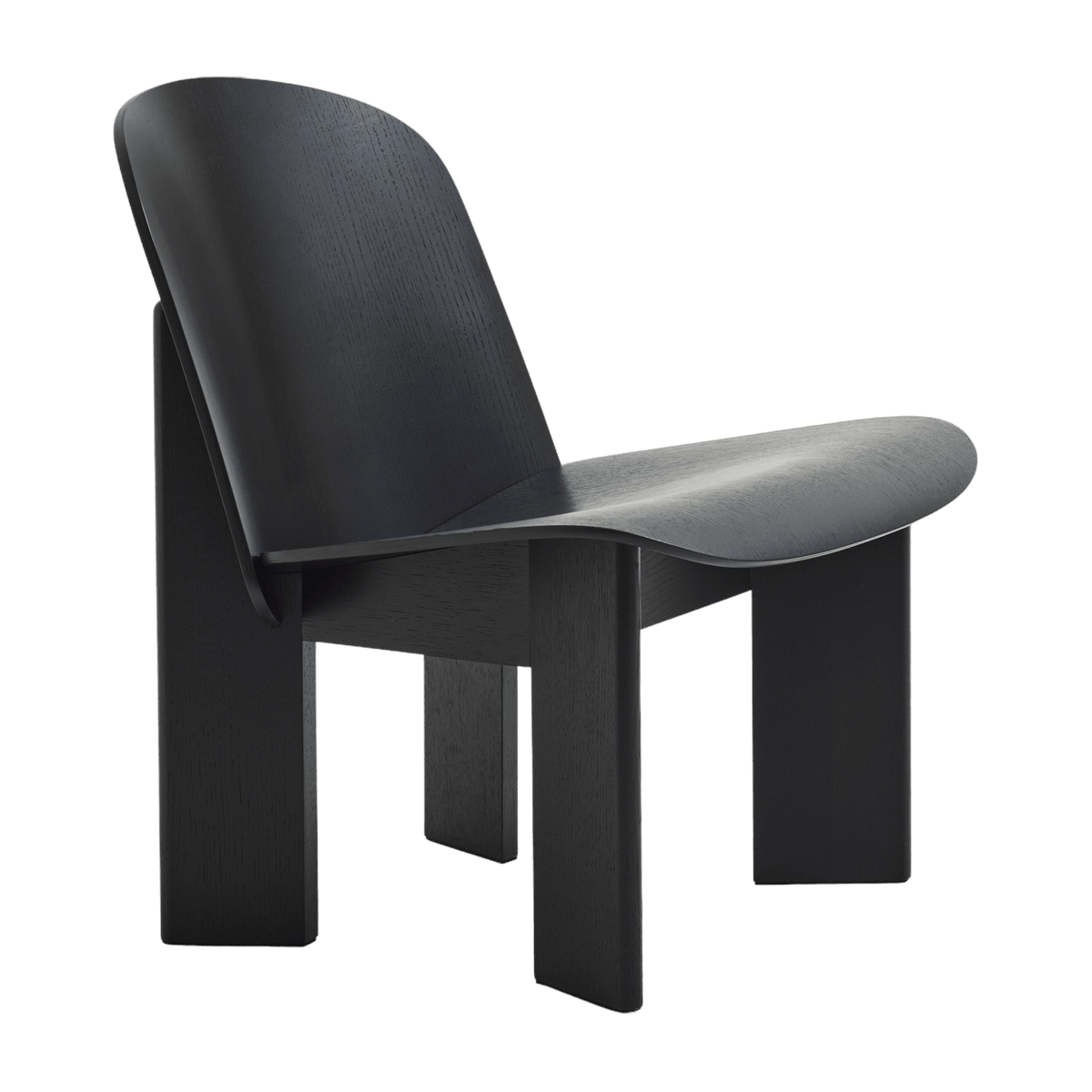Fauteuil en hêtre noir 66 x 63 cm Chisel - HAY - The Cool Republic