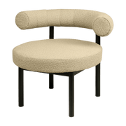Fauteuil en hêtre noir et beige Sosis - Versmissen - The Cool Republic