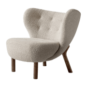 Fauteuil en laine beige et pieds en noyer Little Petra VB1 - &tradition - The Cool Republic
