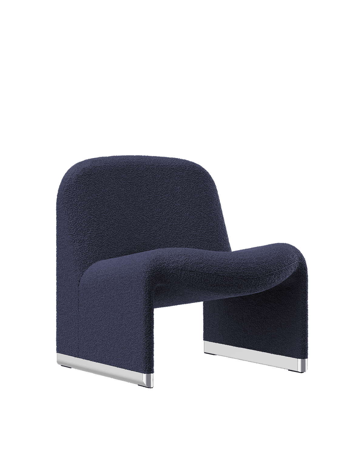 Fauteuil en laine bouclé bleu marine Alky - Anonima Castelli - The Cool Republic